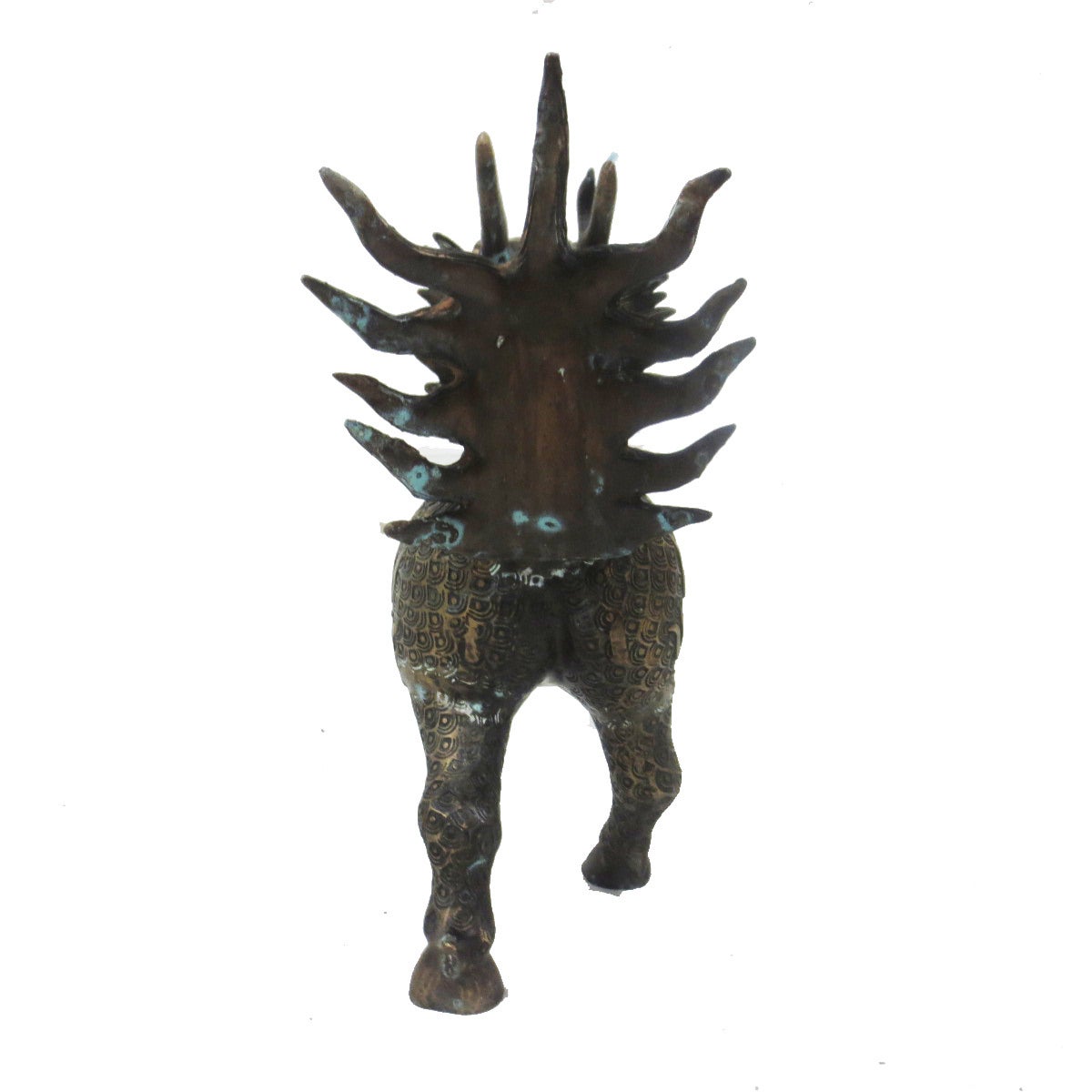 Large Midcentury Chinese Cast Bronze Qilins For Sale 2