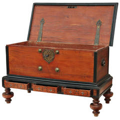 Antique Indo-Portoguese Trunk, 19th Century