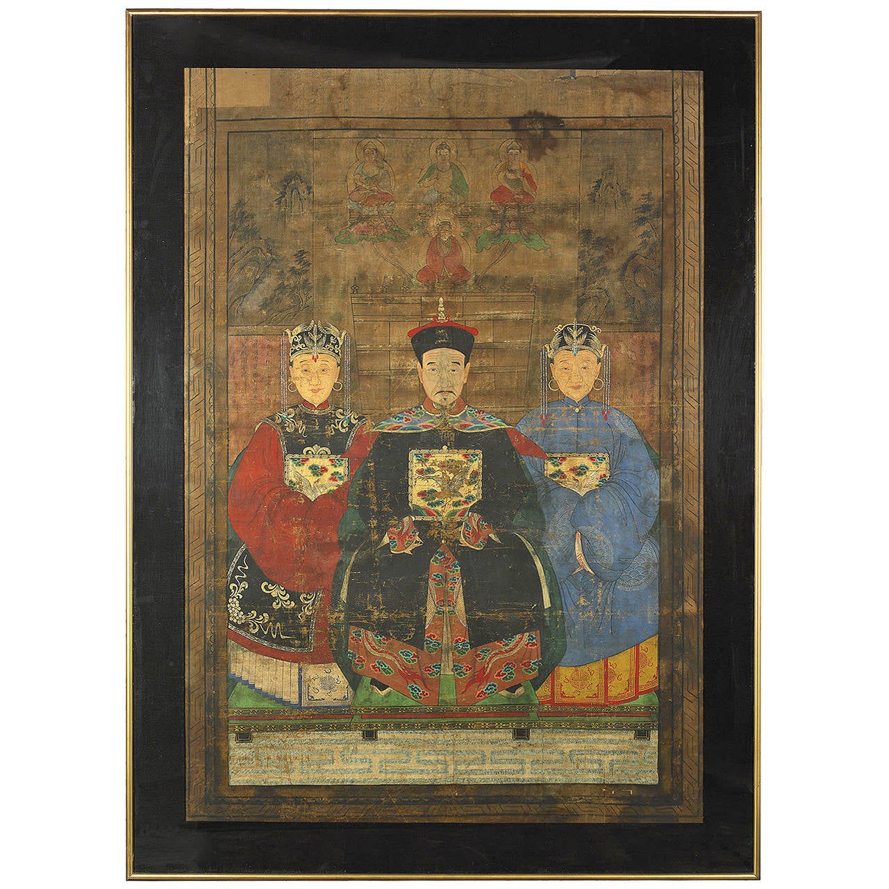Emperor Qianlong Portrait, Early 19th Century For Sale