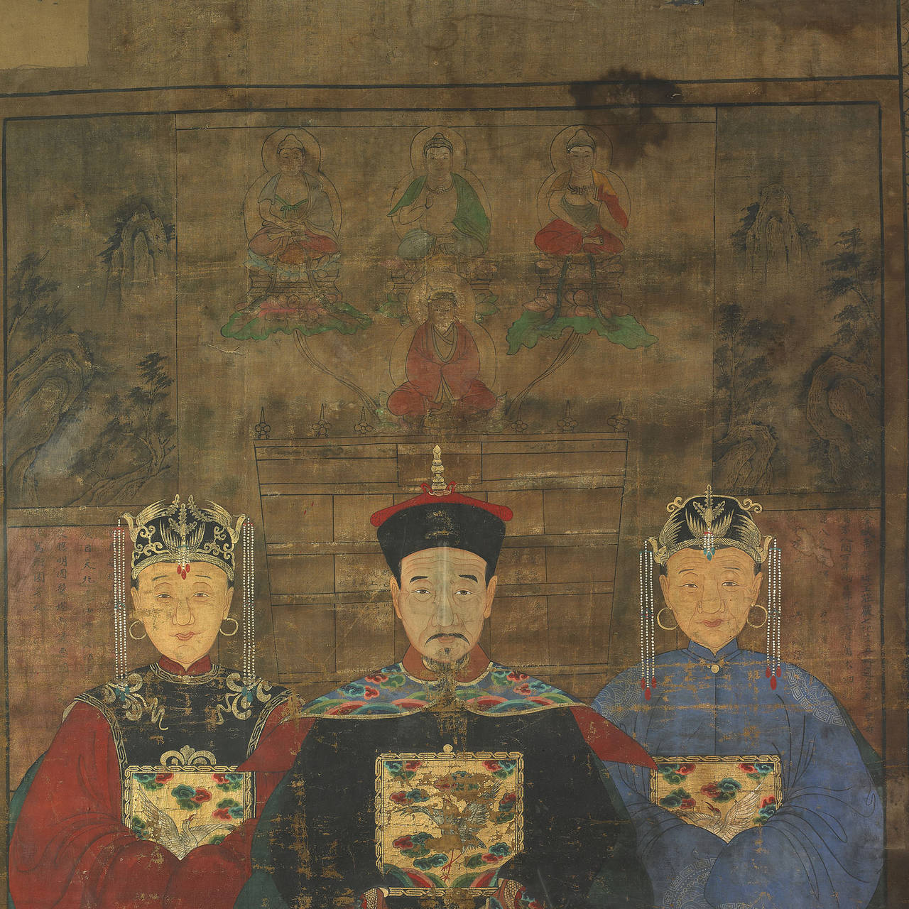 Chinese Emperor Qianlong Portrait, Early 19th Century For Sale