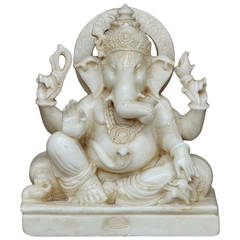 White Marble Sculpture of Ganesh
