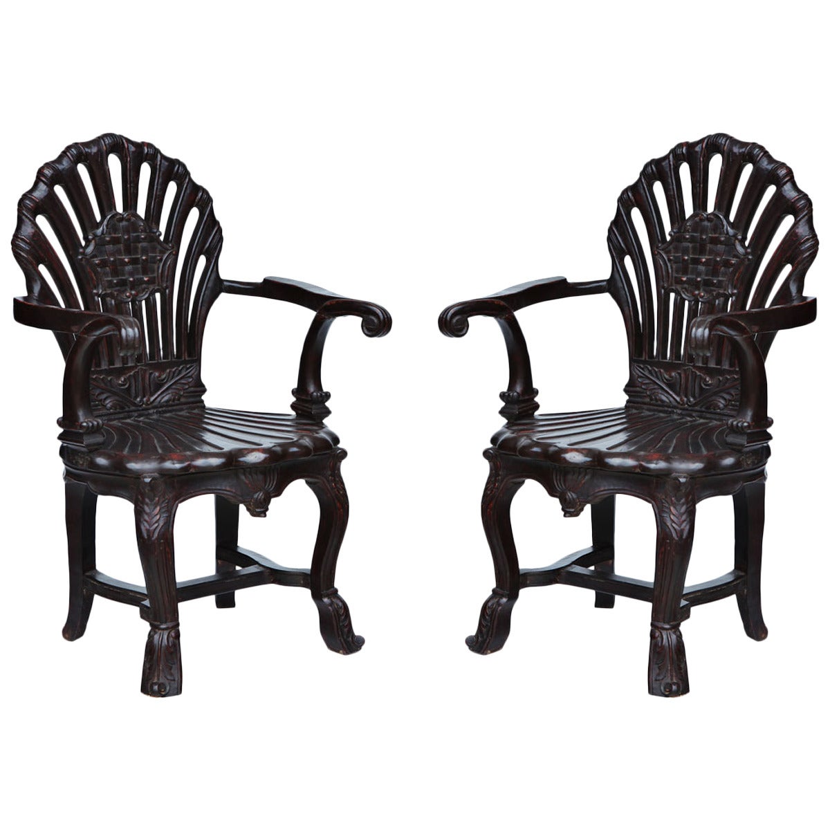 Couple of Colonial Chairs, India For Sale