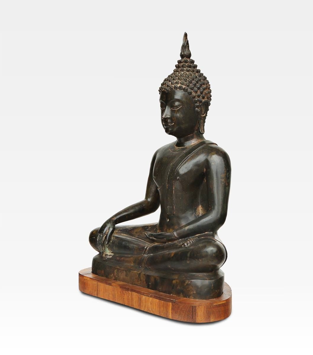 Molded Bronze Gautama Buddha, Thailand For Sale