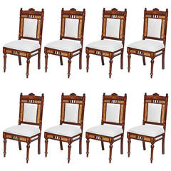 Rare Eight Indian Chairs Set