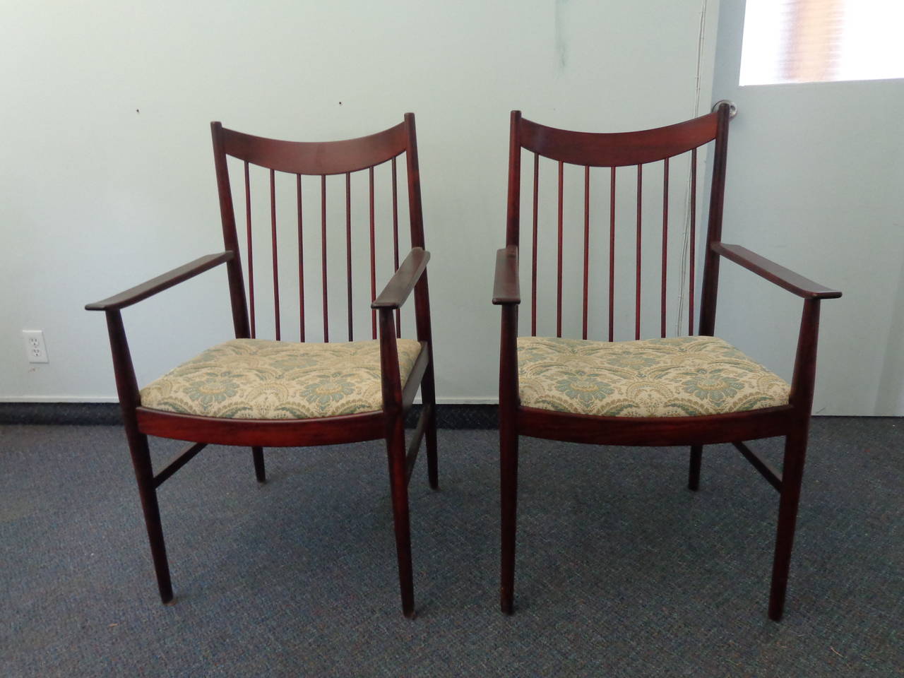 Danish Arne Vodder Rosewood Chairs, Model 422 by Sibast, Including Two Armchairs