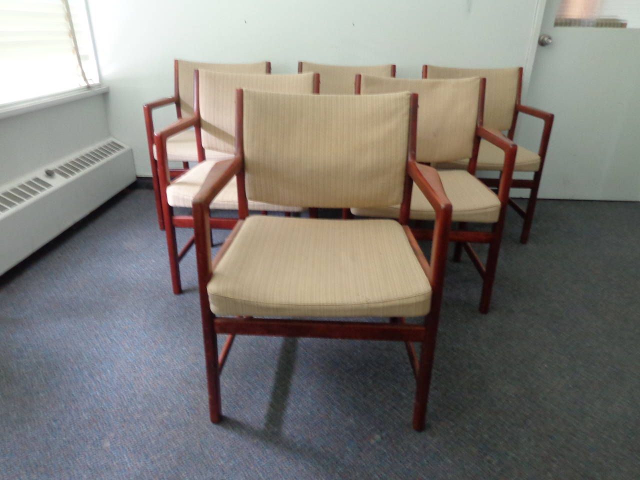 Karl Erik Ekselius Set of Six Teak Armchairs In Excellent Condition For Sale In Ottawa, ON