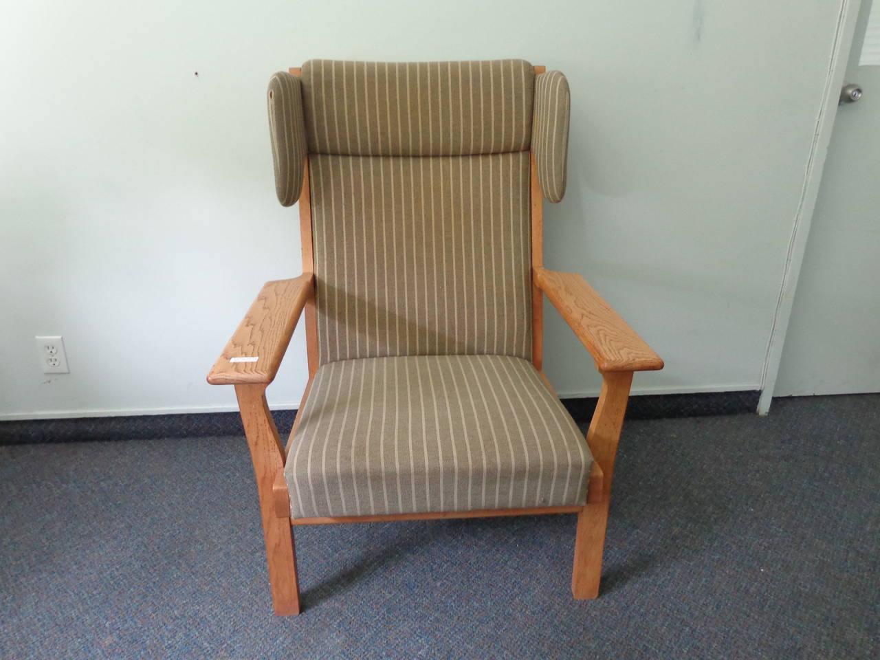 Danish Hans J. Wegner Wing Armchair GE 181 For Sale