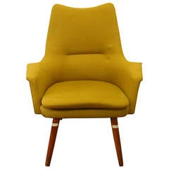Chair with Rounded Teak Legs