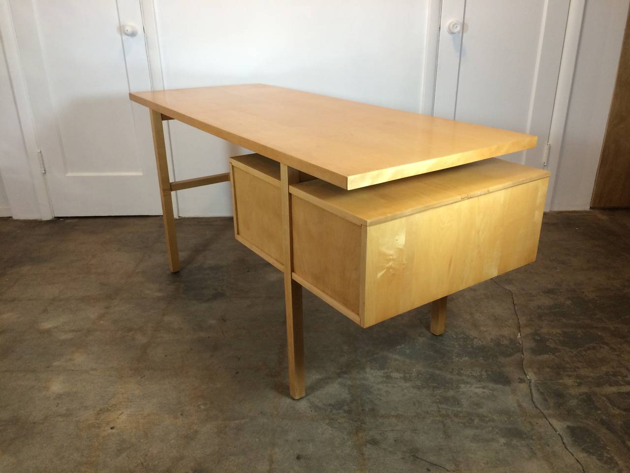 Mid-Century Modern 1948 Milo Baughman Birch Desk