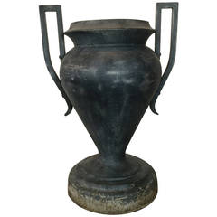 Antique Oversized Cast Iron Urn