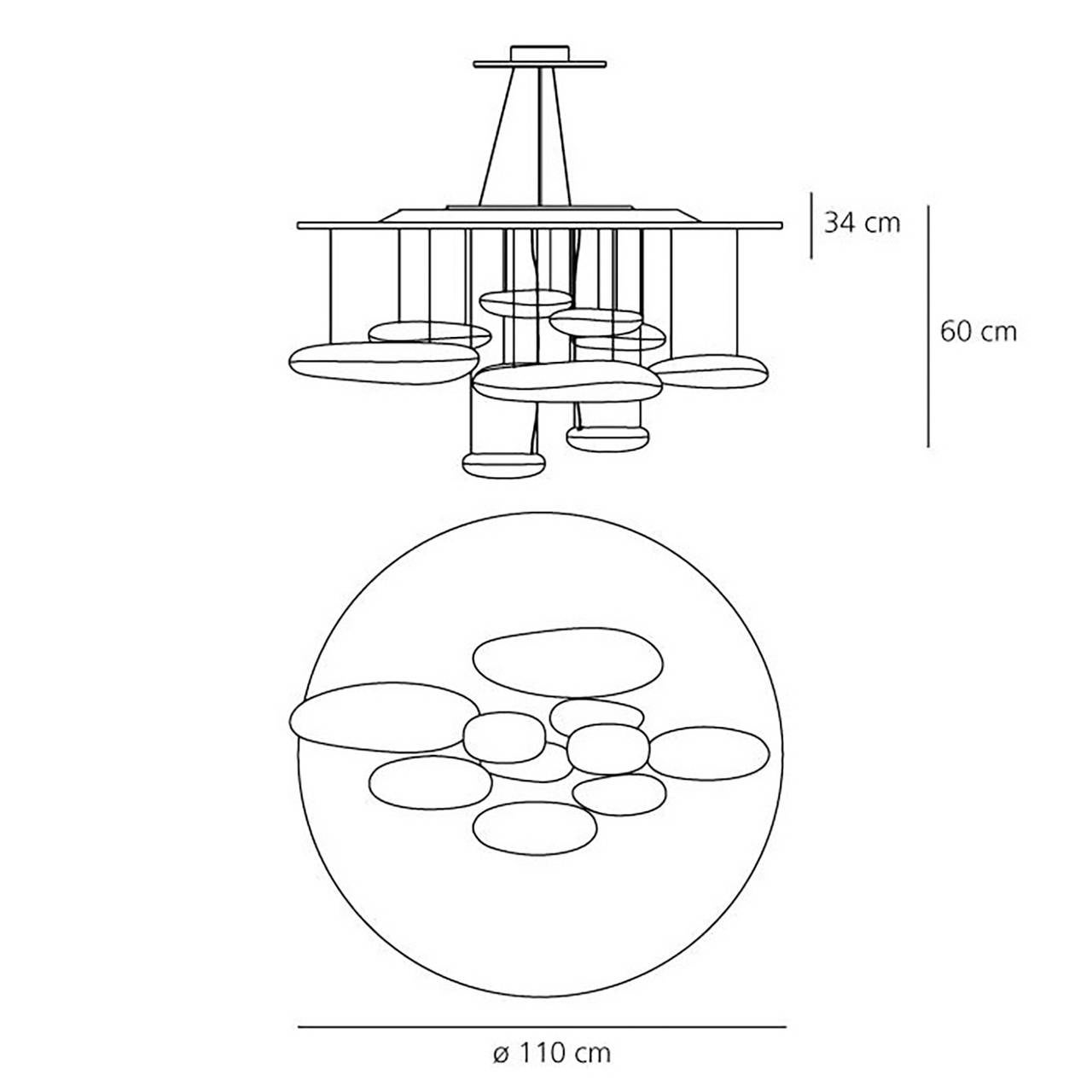 Aluminum Artemide Mercury Suspension Light