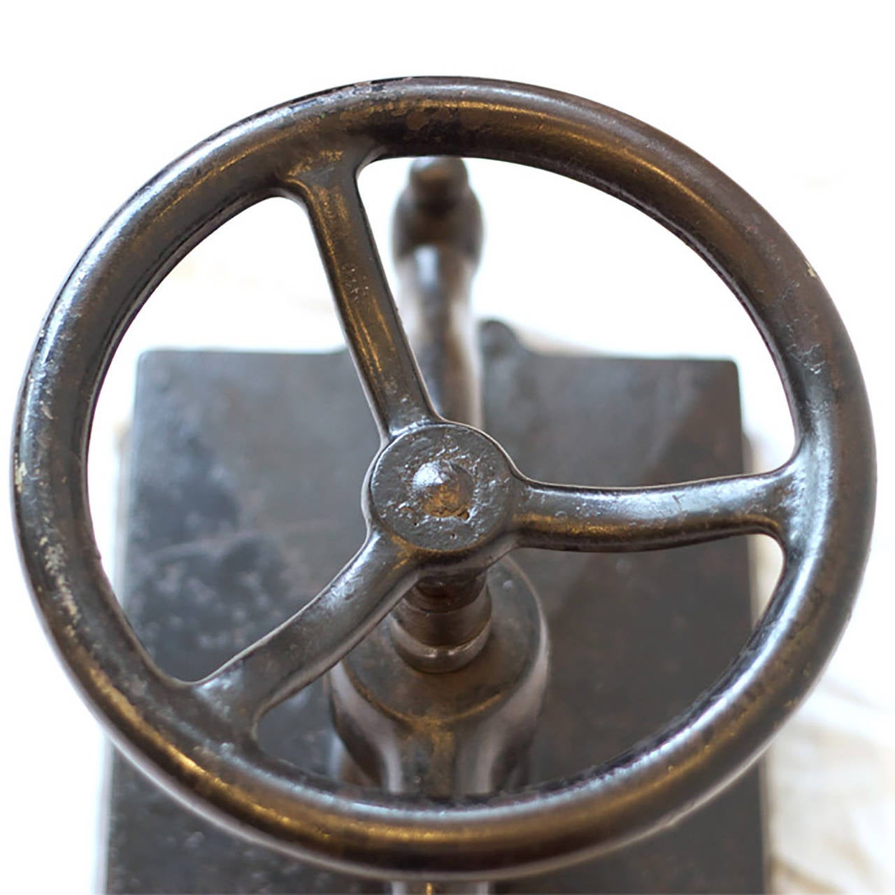 Early 20th c Antique Cast Iron Book Press  In Excellent Condition In San Francisco, CA