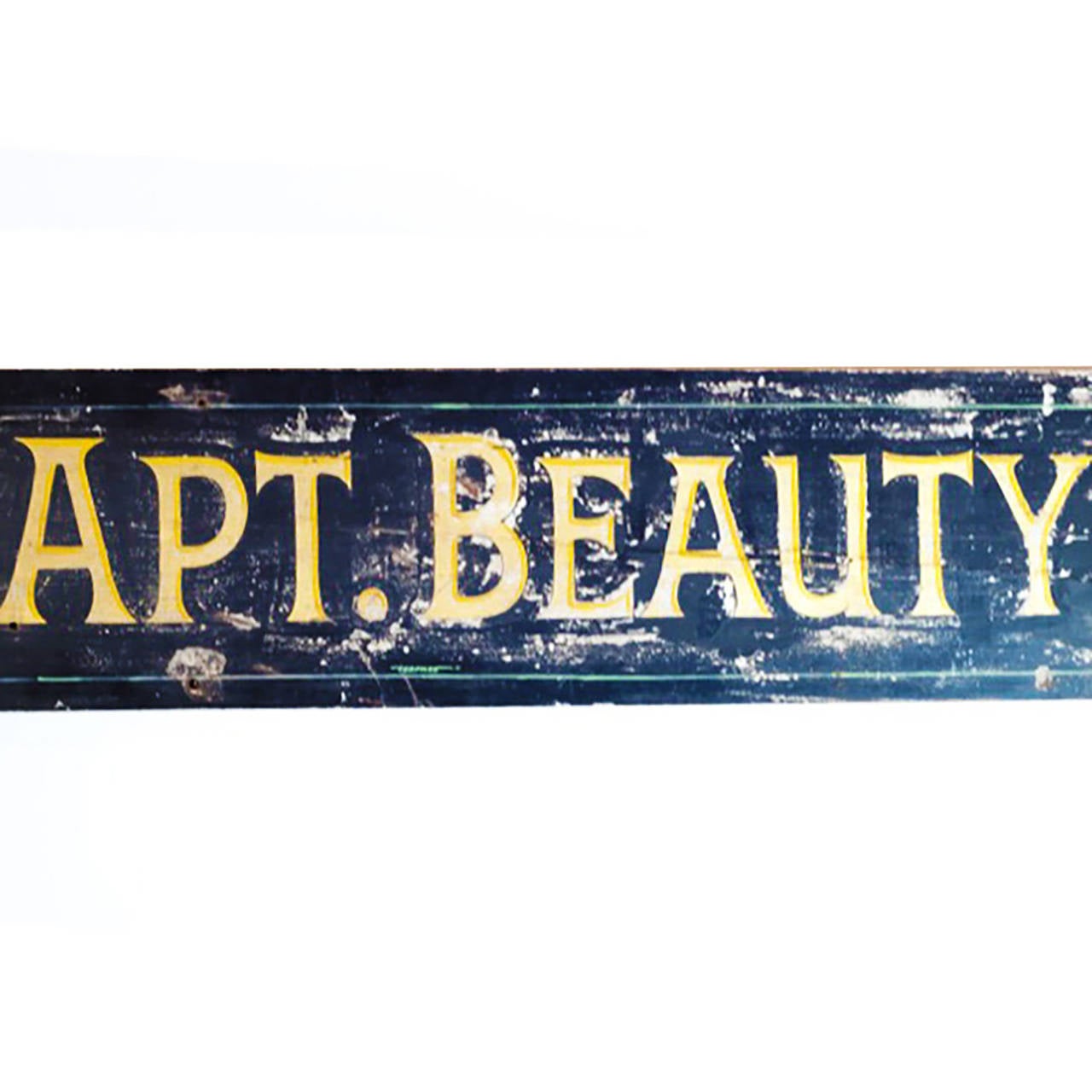 Early 20th c. Hand-Painted Wooden Beauty Shop Sign In Good Condition In San Francisco, CA