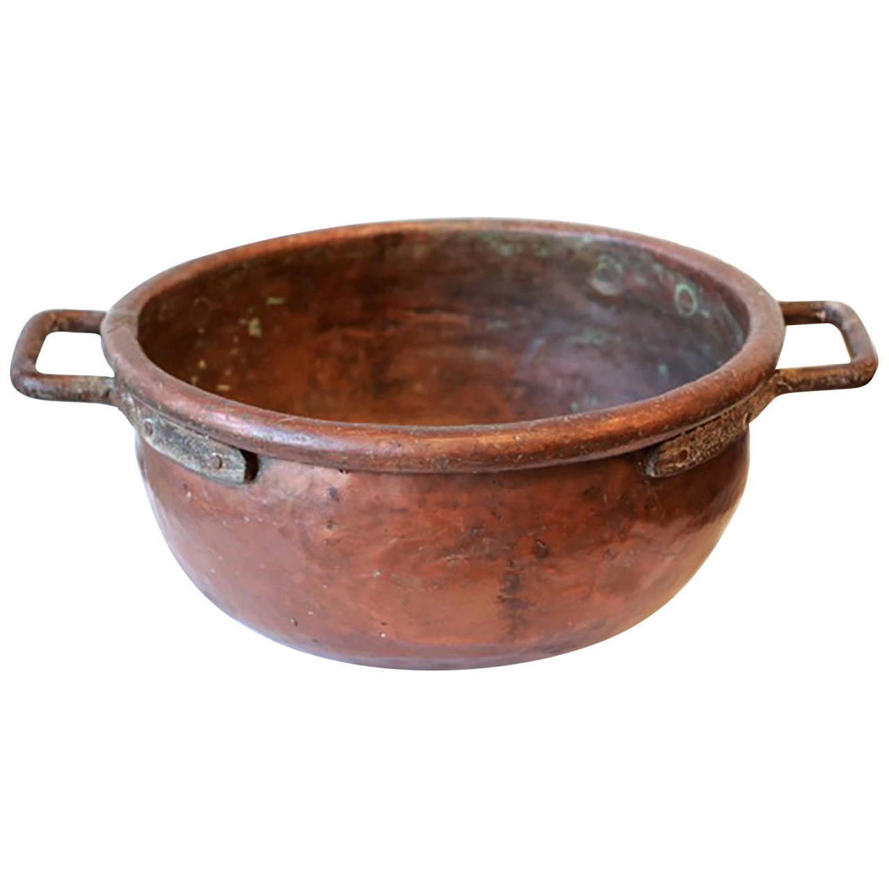 19th Century Antique American Copper Bowl For Sale at 1stdibs