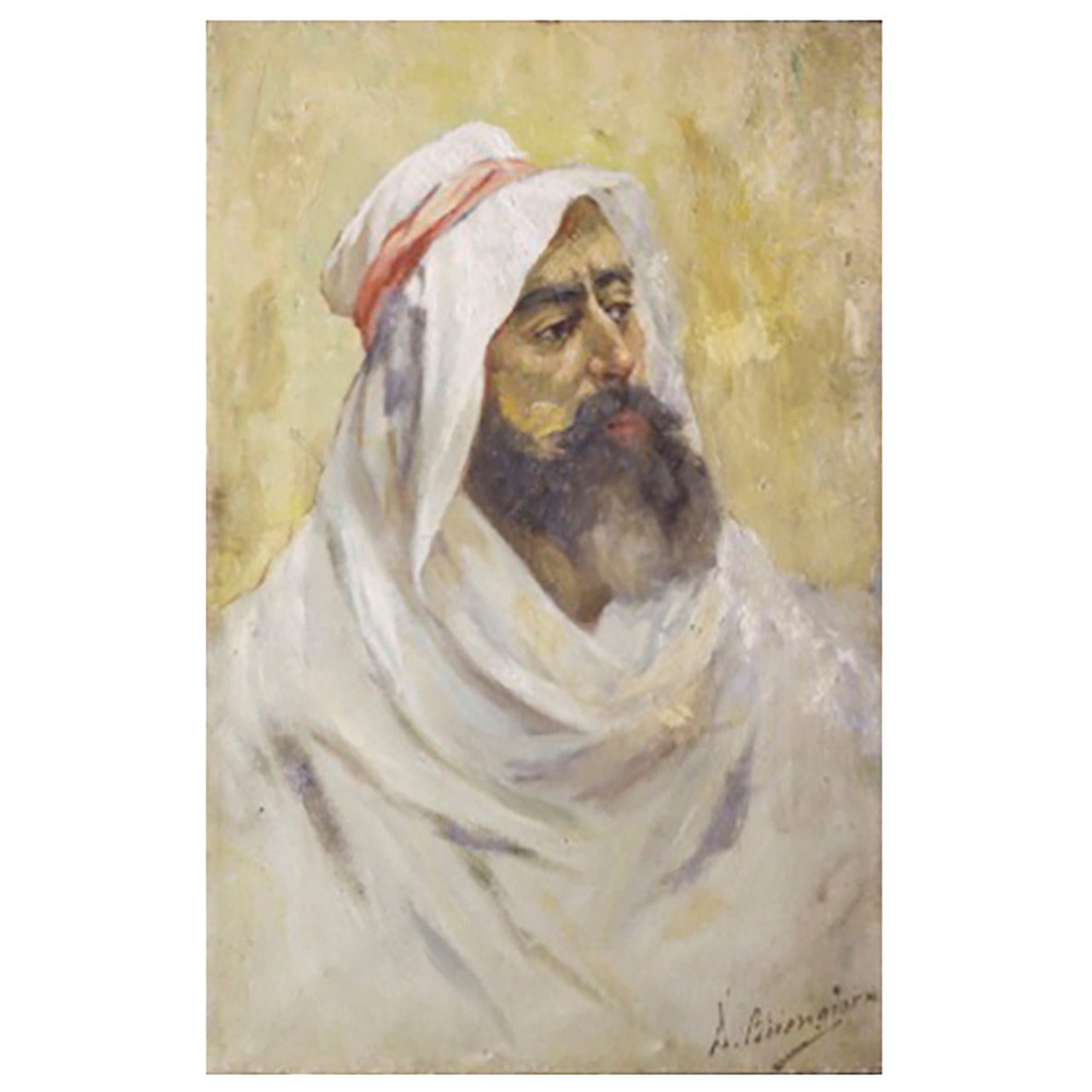 Early 20th Century Donato Buongiornio Oil Painting