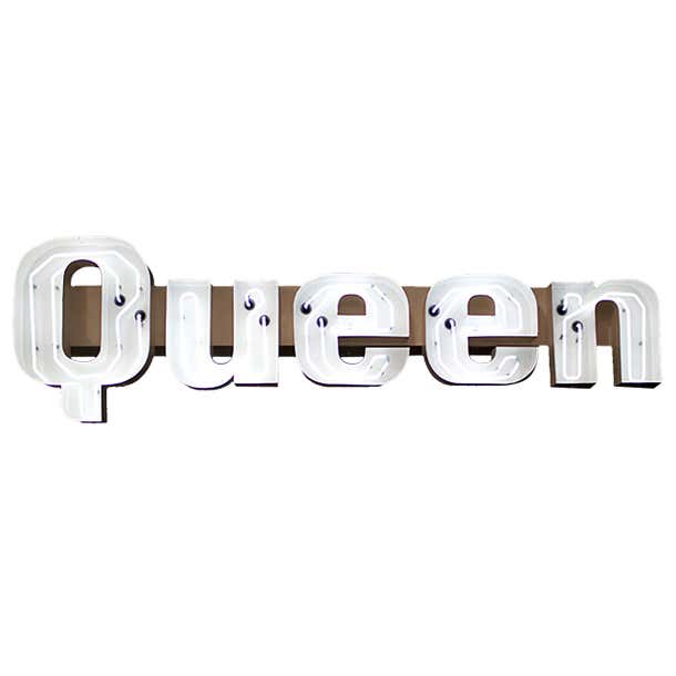 Vintage Neon Queen Sign at 1stDibs