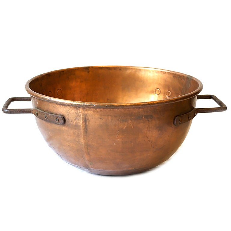 Antique Copper Candy Pot, Copper Candy Kettle, Small Thick Copper
