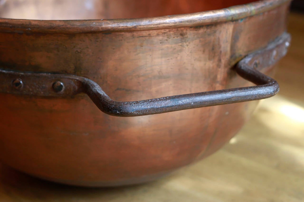 Cast Large 19th Century Copper Candy Pot