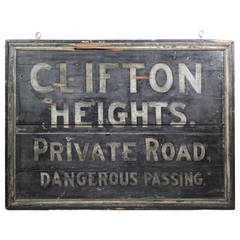 Vintage Double Sided Wooden Sign