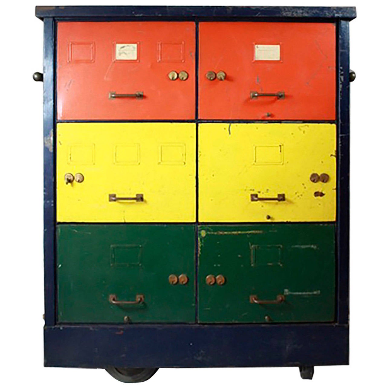 1920s Monumental Metal Office For Sale at 1stdibs