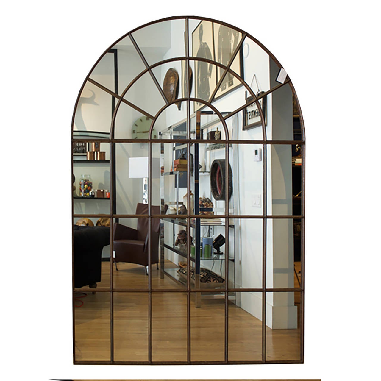 Contemporary Cast Iron Palladian Window Mirror