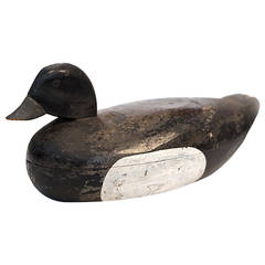 Early 20th Century Hand-Painted Wooden Duck Decoy