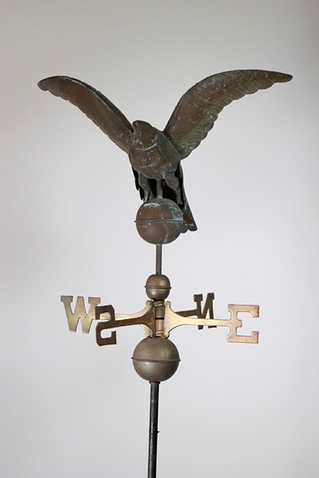 19th Century Copper Eagle Weathervane on Custom Steel Stand In Excellent Condition In San Francisco, CA