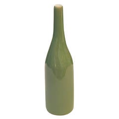 Jonn Coolidge Glazed Enamel Stoneware Green Bottle