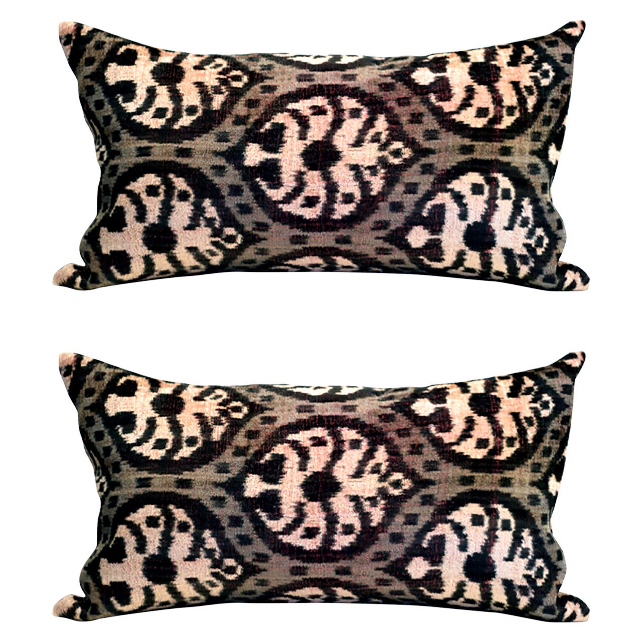 Silk Velvet Turkish Ikat Pillows