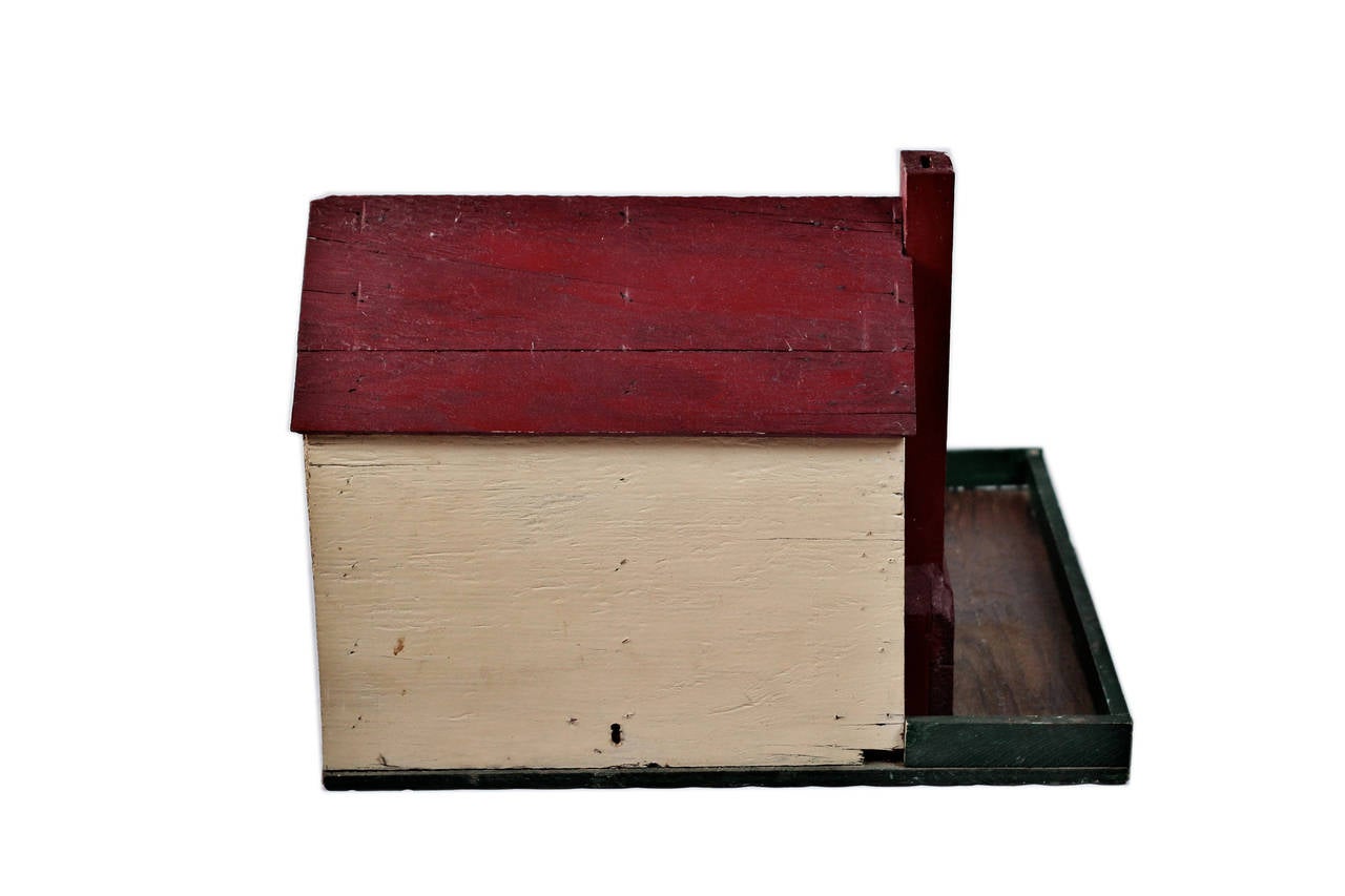 Hand-Painted 1920s Wooden Model House 