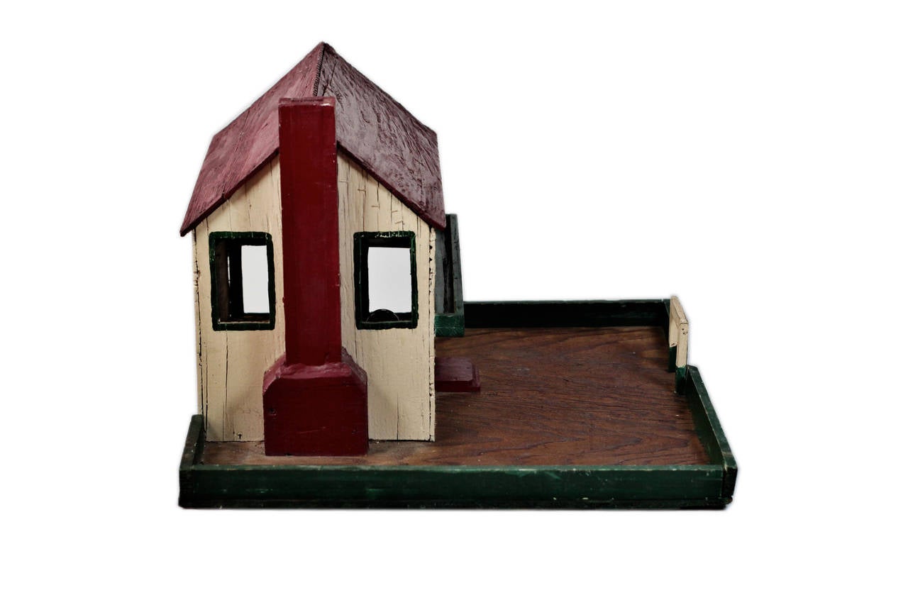 Early 20th Century 1920s Wooden Model House 