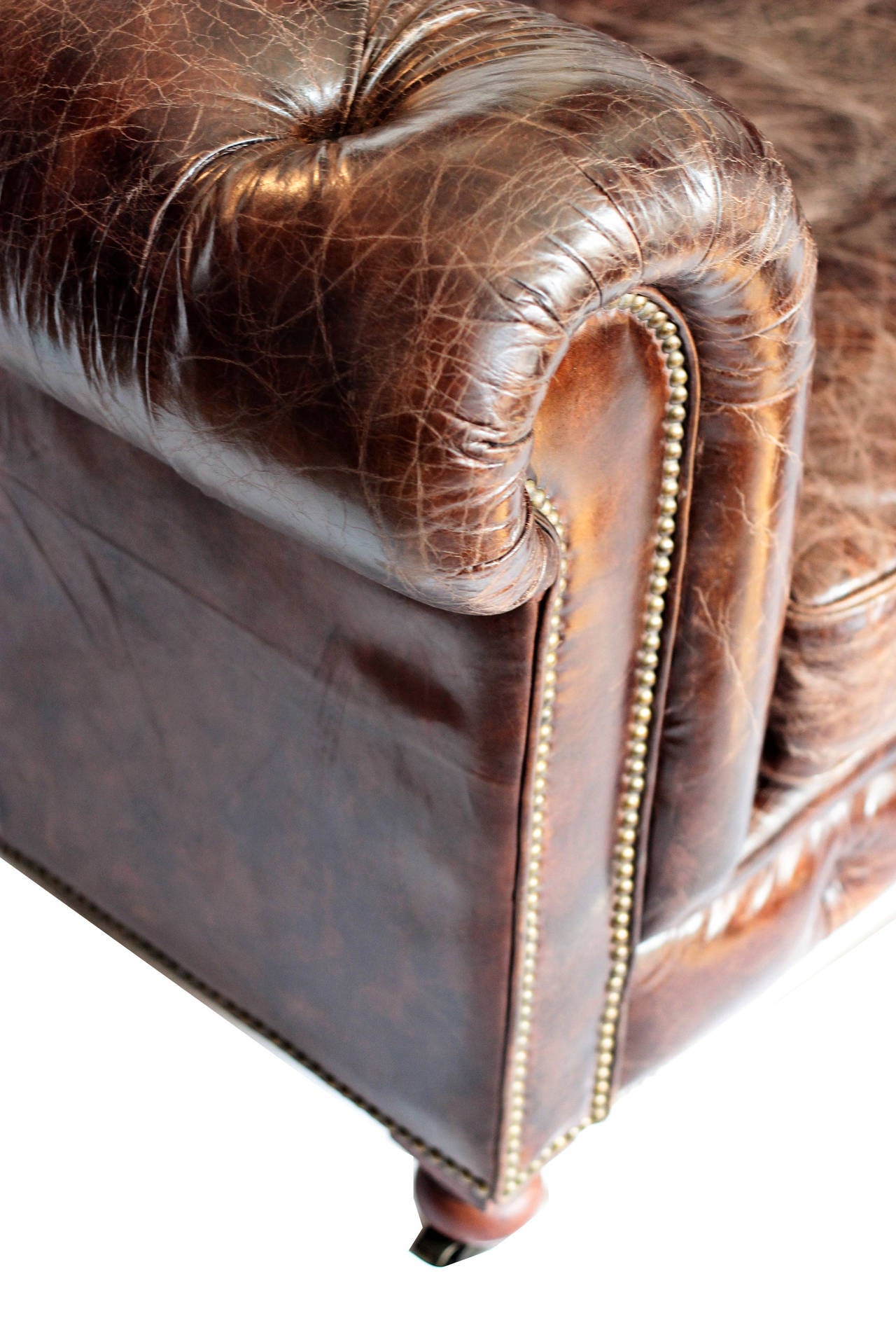 Custom Leather Chesterfield Sofa