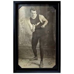 Antique Early 20th Century Photograph of Bare Knuckle Boxer