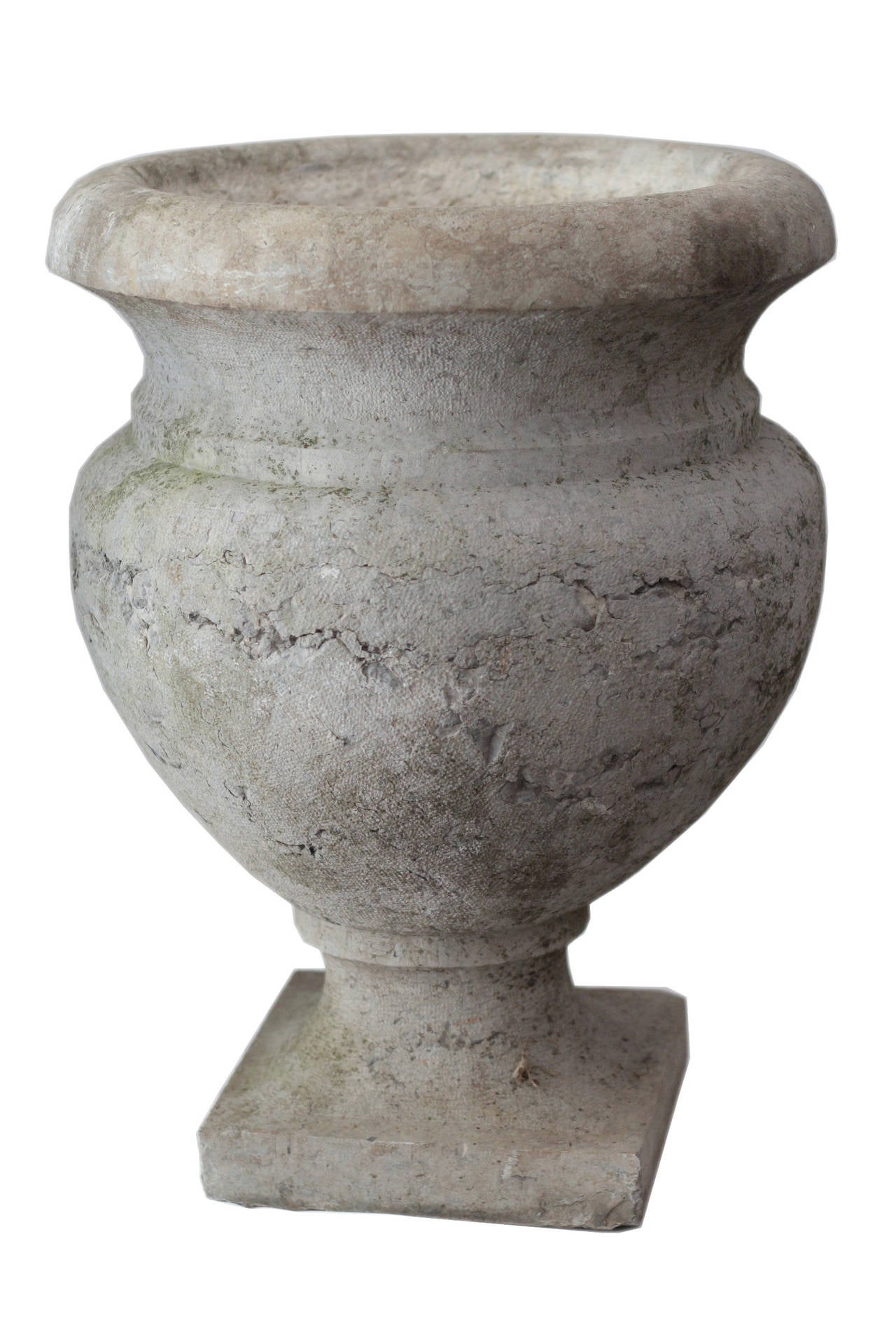 Early 20th Century Cast Stone Urns 2