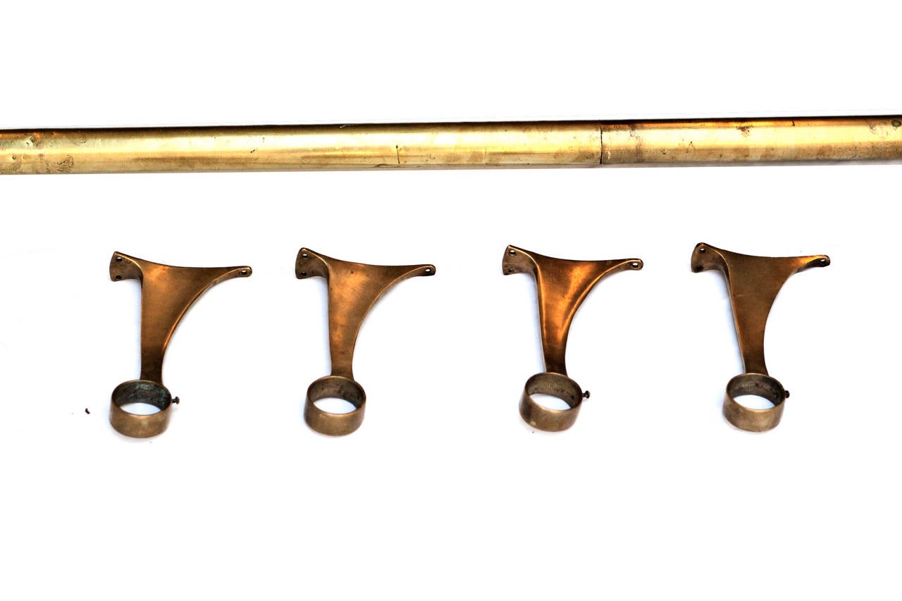 antique brass foot rail