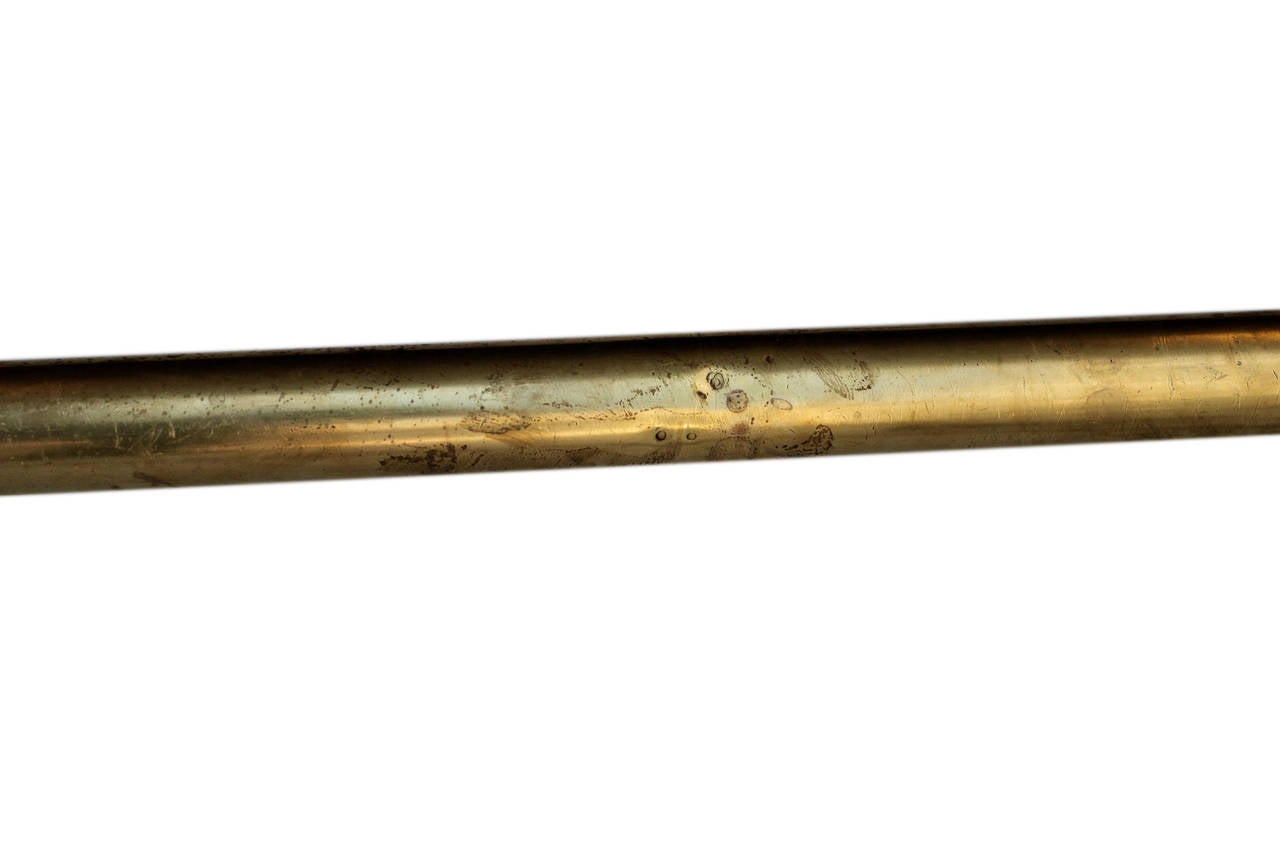 antique brass bar foot rail