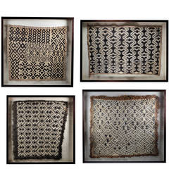Framed Kuba Cloth Collection For Sale at 1stDibs