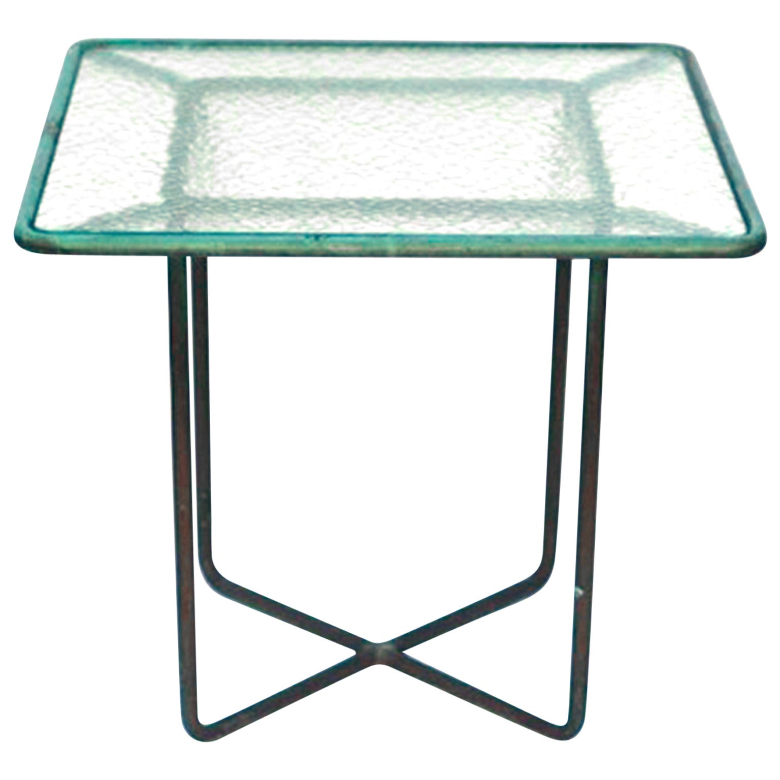 Walter Lamb Bronze Patio Side Table
