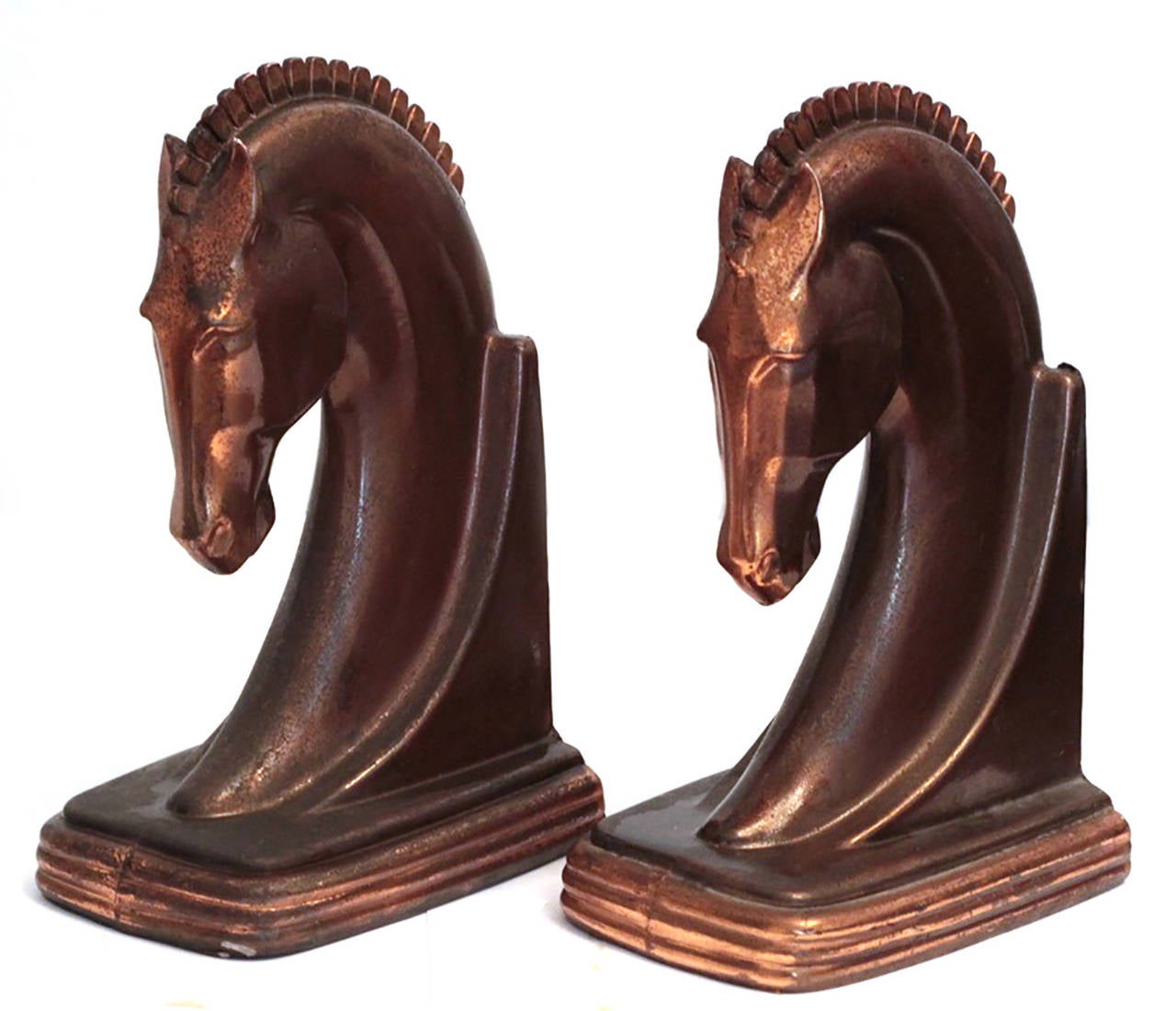 Art Deco Bronze Trojan Horse Bookends at 1stdibs