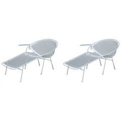 Retro Pair of Salterini Chase Lounge Chairs