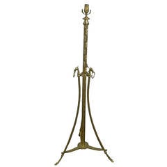 Vintage Solid Brass Floor Lamp
