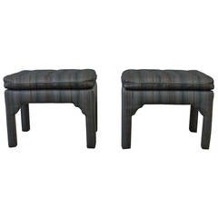 Pair of Rectangular Upholstered Bench's:  Shoenbeck