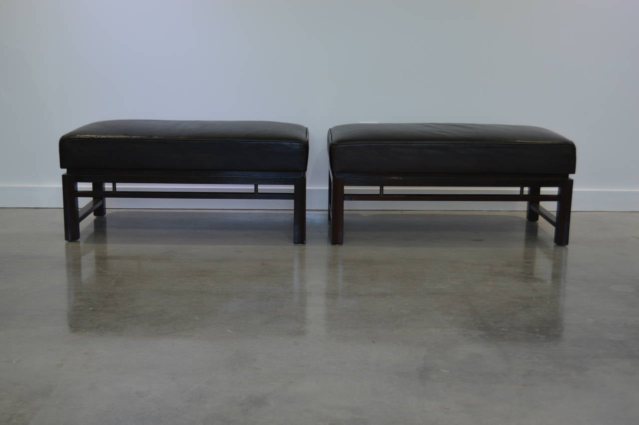 Pair Of Rectangular Leather Benches Edward Wormley For Dunbar - Pair Of Rectangular Leather Benches Edward Wormley For Dunbar S pair of rectangular leather benches edward wormley for dunbar - pair of rectangular leather benches edward wormley for dunbar s
