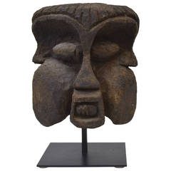 Pre Colombian Wood Sculpture on Metal Stand