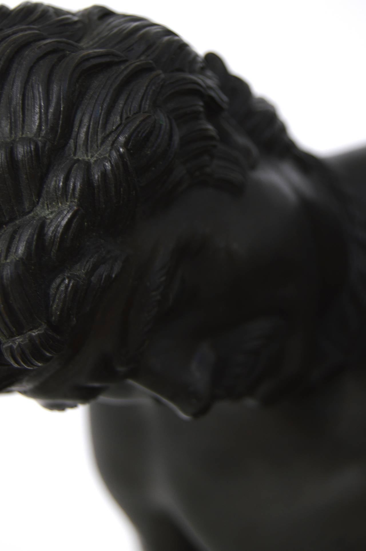 italien Sculpture en bronze « The Dying Gaul », signée M Amadoi N 'Napoli en vente