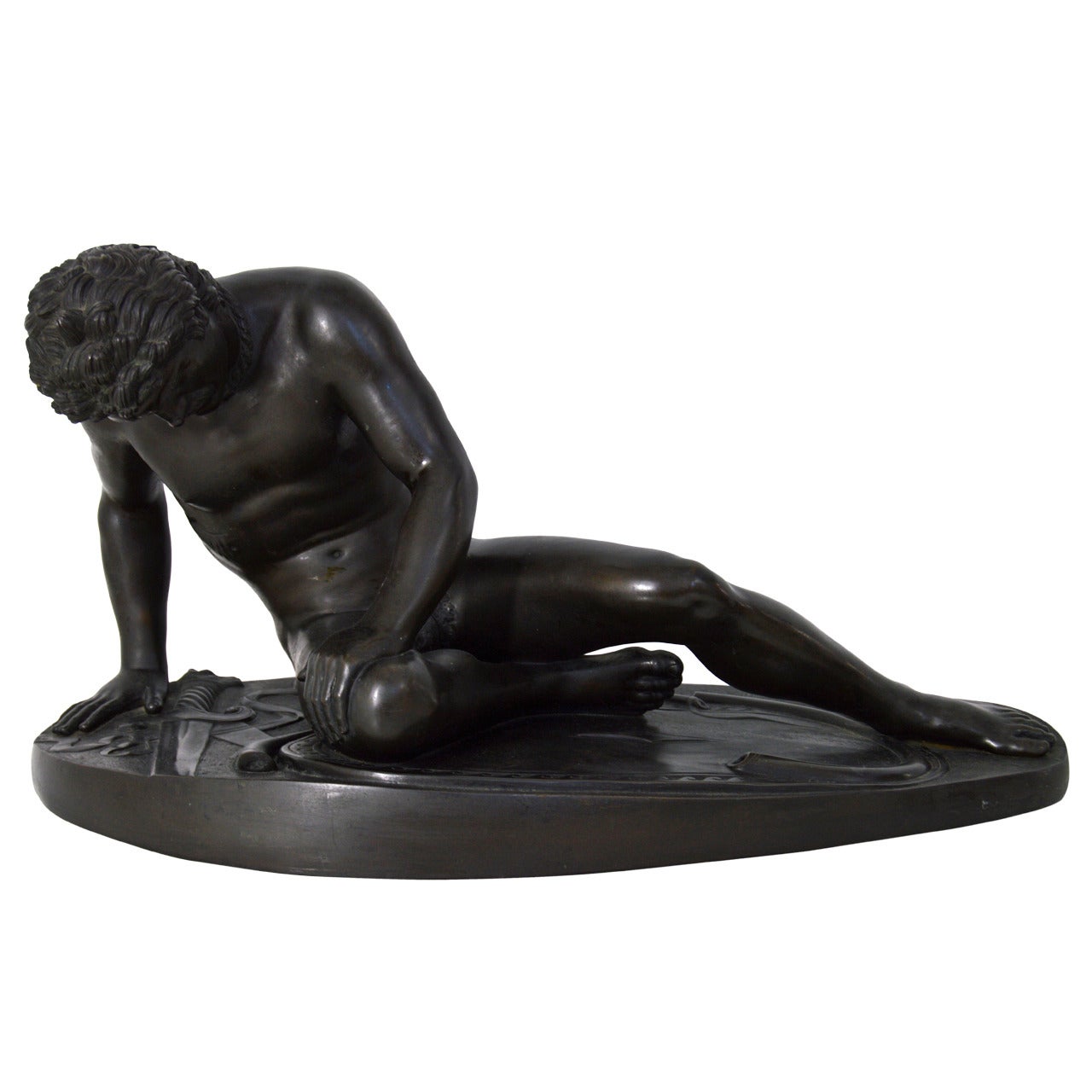 Sculpture en bronze « The Dying Gaul », signée M Amadoi N 'Napoli en vente