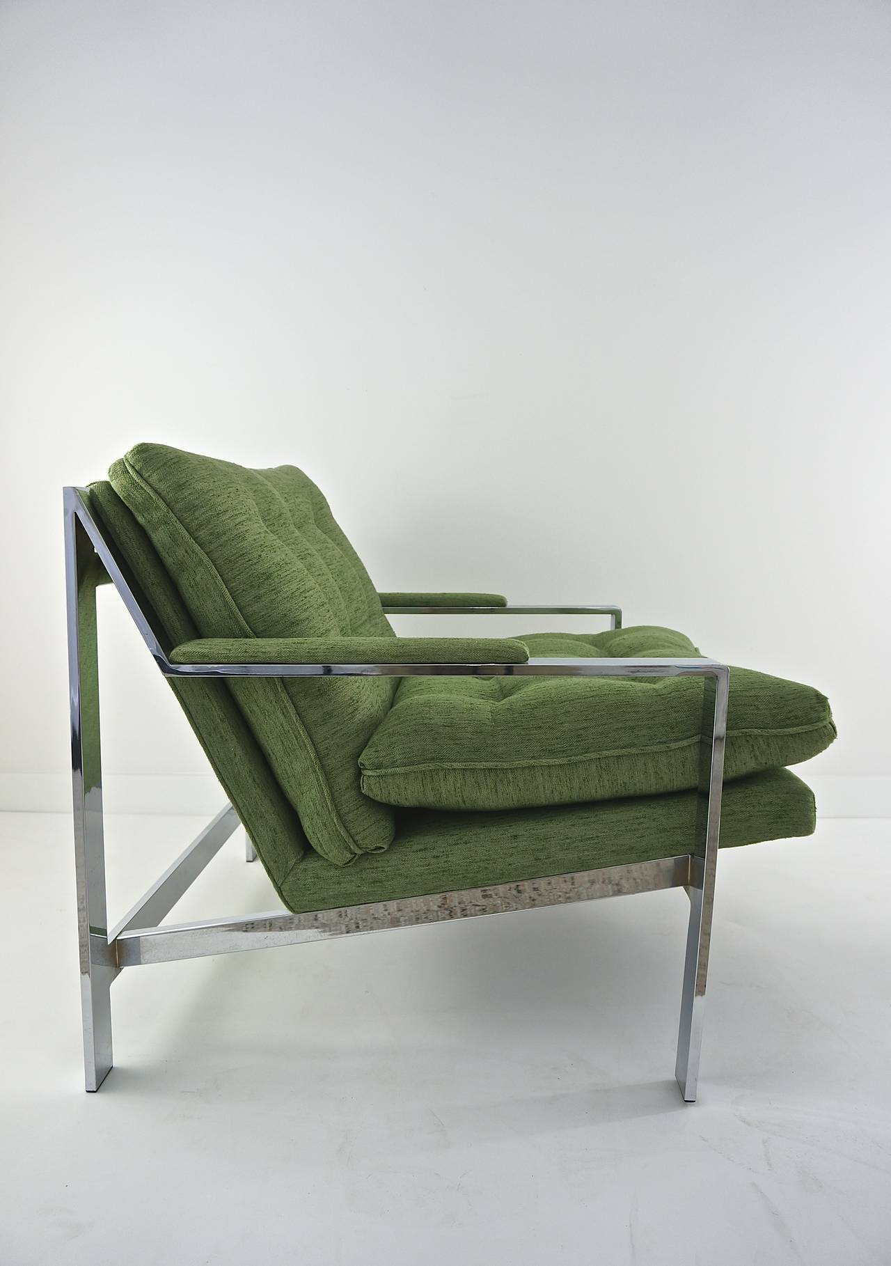 Modern Lounge Chair in Polished Chrome, Cy Mann 1970s 1