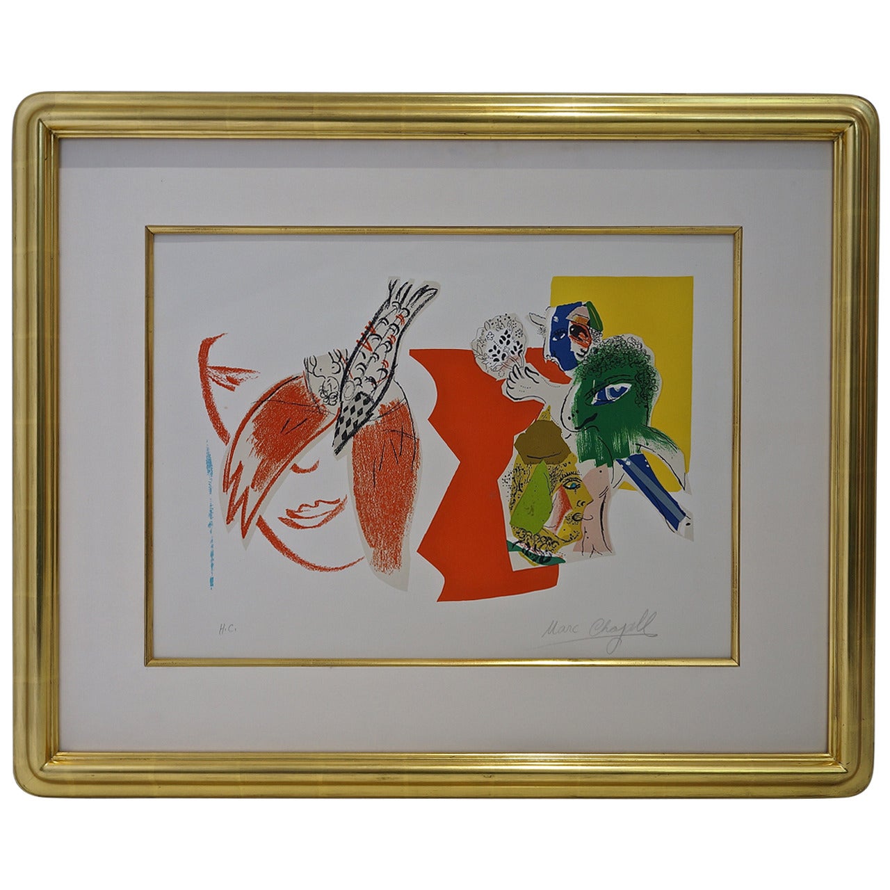 Marc Chagall Künstler Proof signiert Lithographie mit dem Titel "Nizza"