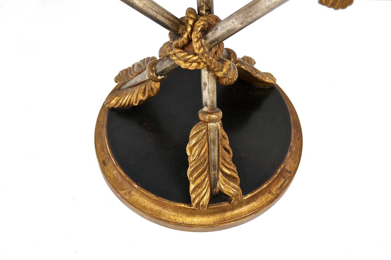 19th Century Style Italian Occasional Table with Crossed-Arrow Motif 2