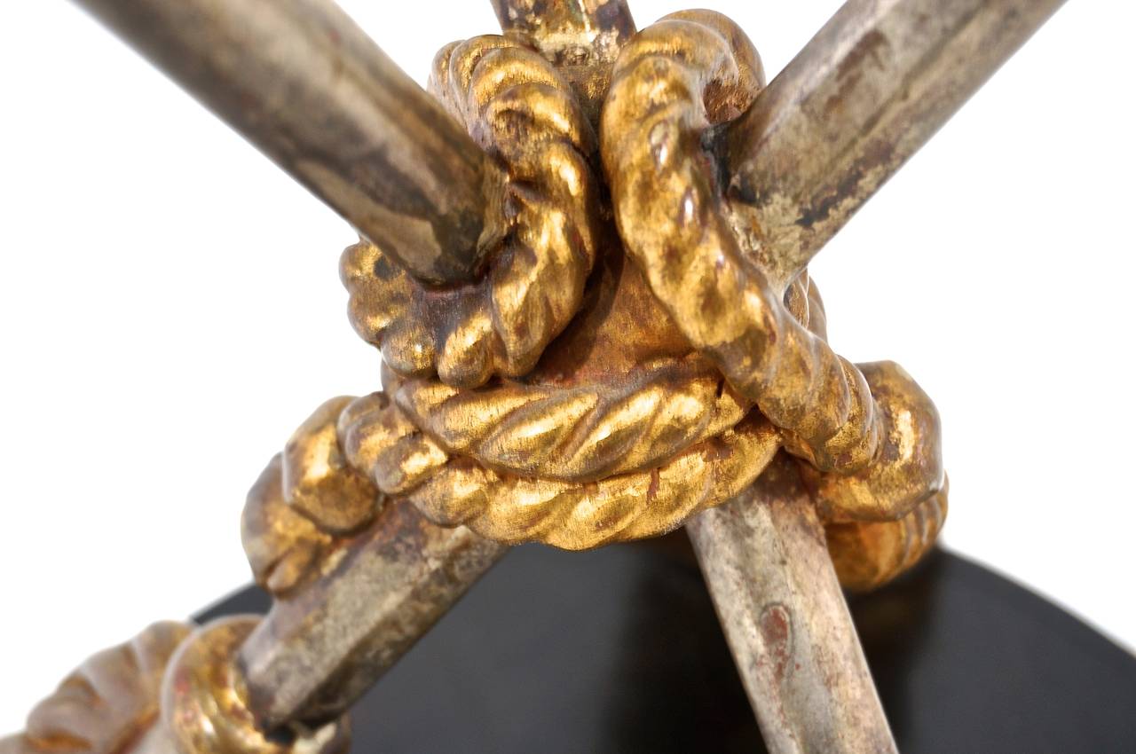 19th Century Style Italian Occasional Table with Crossed-Arrow Motif 1